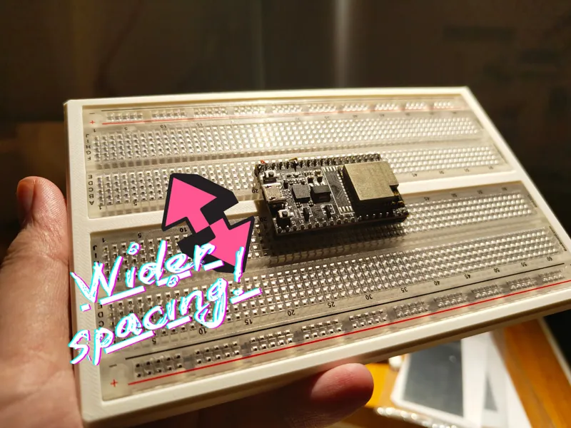 BreadBoard Frame For Wider Microcontrollers ESP32