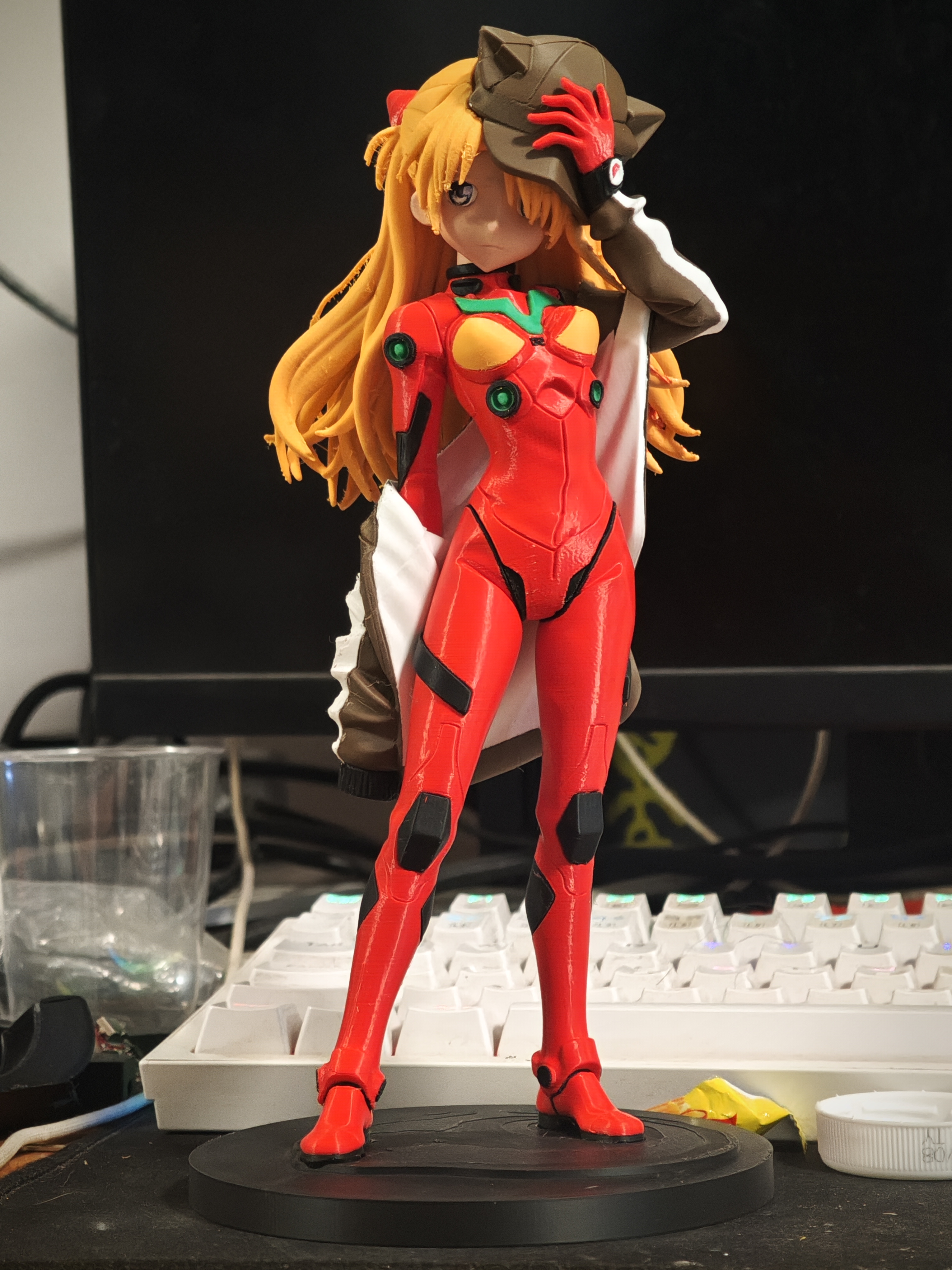 Miniatura 2 do modelo 3D 《新世纪福音战士》EVA 明日香 站姿 手办 高23cm 多色打印 单AMS 已分件 易上色