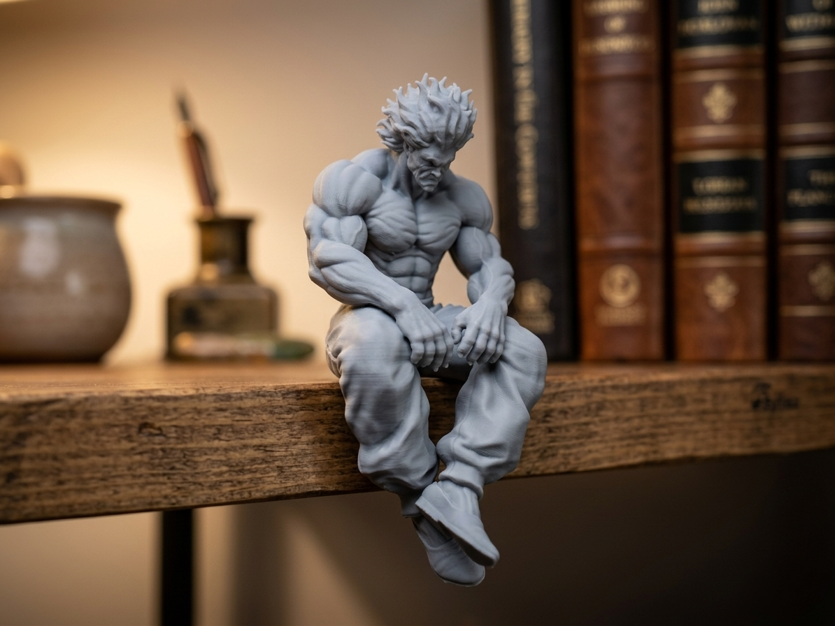 Sad Yujiro Hanma Ledge Sitter - Ultra Detailed