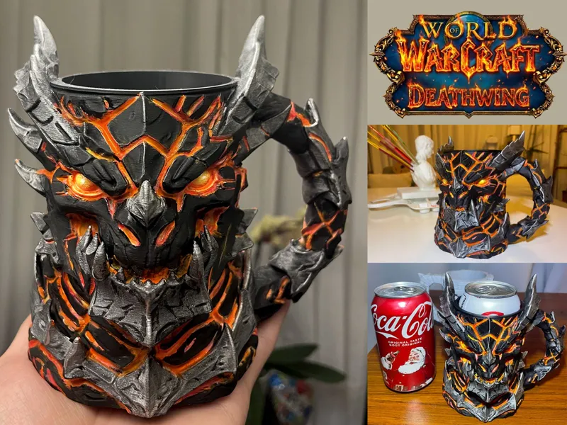 Warcraft Deathwing Cup/Can holder|魔兽世界死亡之翼杯