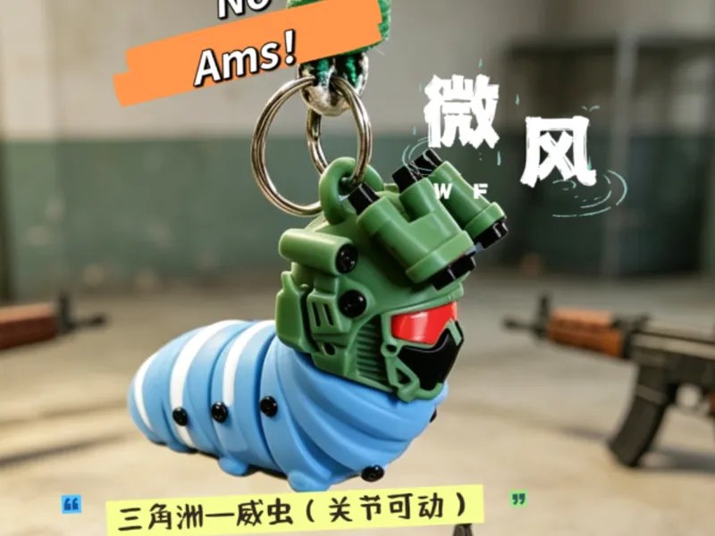 三角洲行动-威虫 关节可动全分件无需AMS  威风的虫 （Q版威龙化身） 钥匙链配件 无需胶水