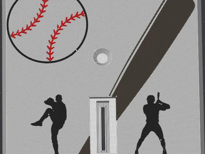 Baseball Themed Light Switch Cover