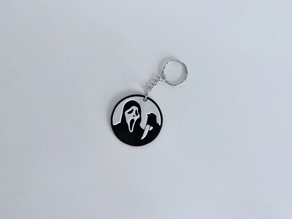 Scream Ghostface Keychain - Free 3D Print Model - MakerWorld