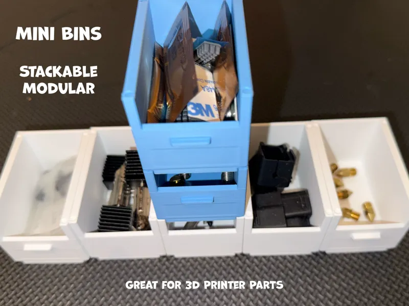 Mini Bins - Stackable Modular