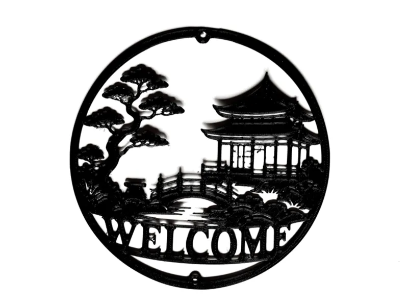 Welcome door zen decoration
