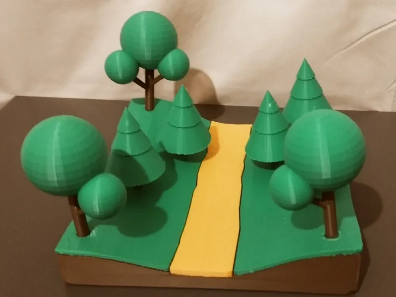 Trail In The Forest Minature