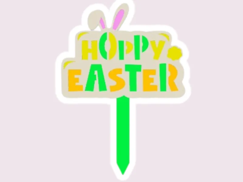Easter stick Hoppy Easter