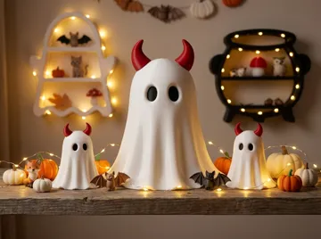 Estante o repisa: Devil Ghost Shelf Sitter | Halloween Decor — vista de referencia 3
