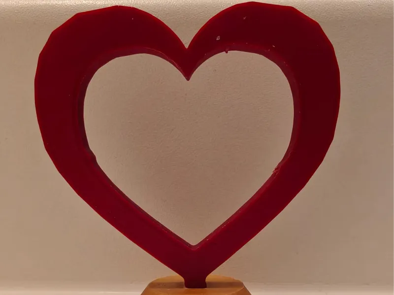 Litte love heart with a stand