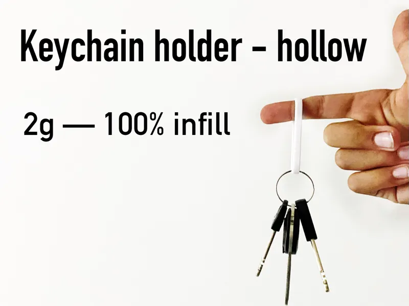 Simple Keychain - hollow ~2g