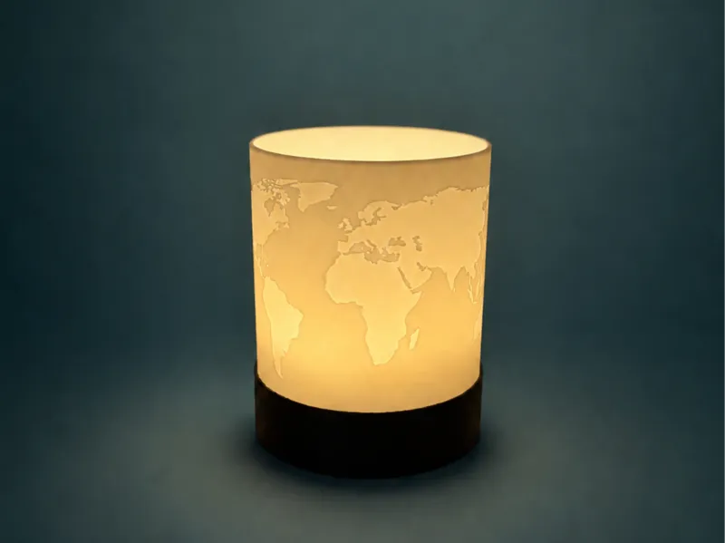 World Map - Tealight & LED Lamp