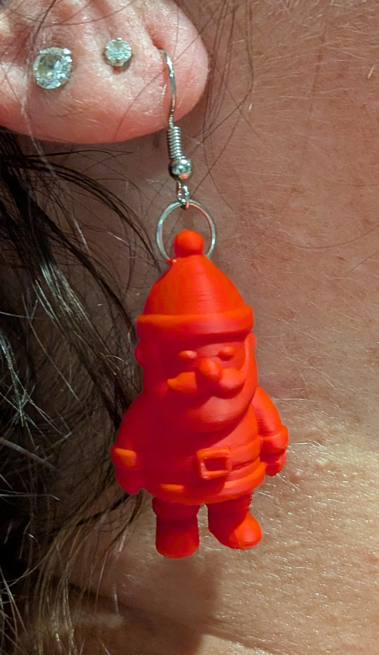 Santa Earrings - Super Lightweight! view 3