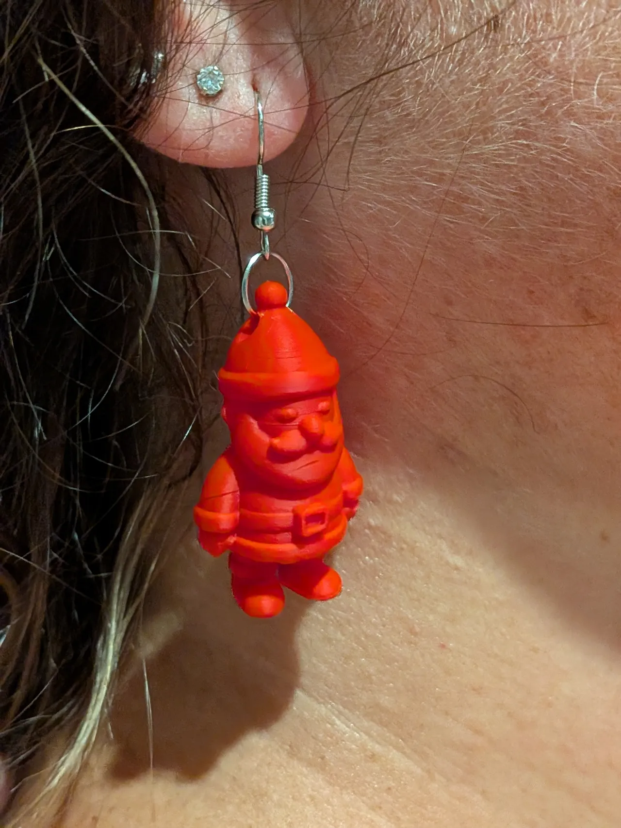 Santa Earrings - Super Lightweight! view 2