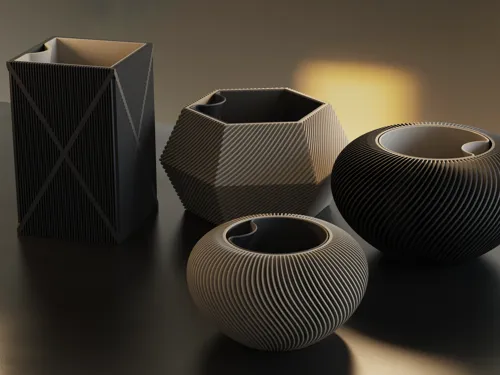 Kit 4 Vasos Auto-Irrigáveis Modernos