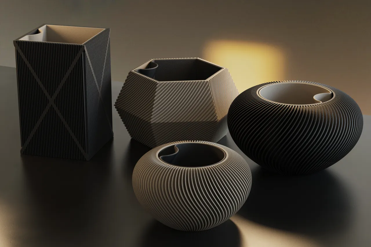 Modern Self-Watering Planters (x4) view 2