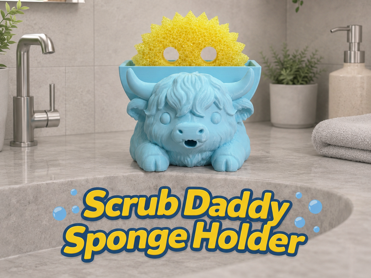 Bonnie the Highland Cow Scrub Daddy Holder