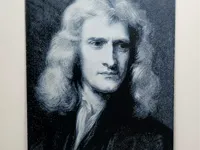 Newton Portrait 3-color Grayscale 159x200