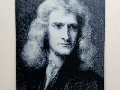 Isaac Newton Portrait Hueforge - V1