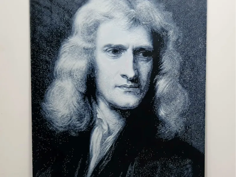 Isaac Newton Portrait Hueforge - V1