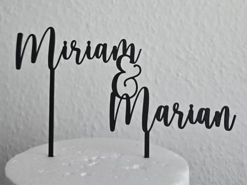 Cake Topper Tortenaufsatz Miriam & Marian