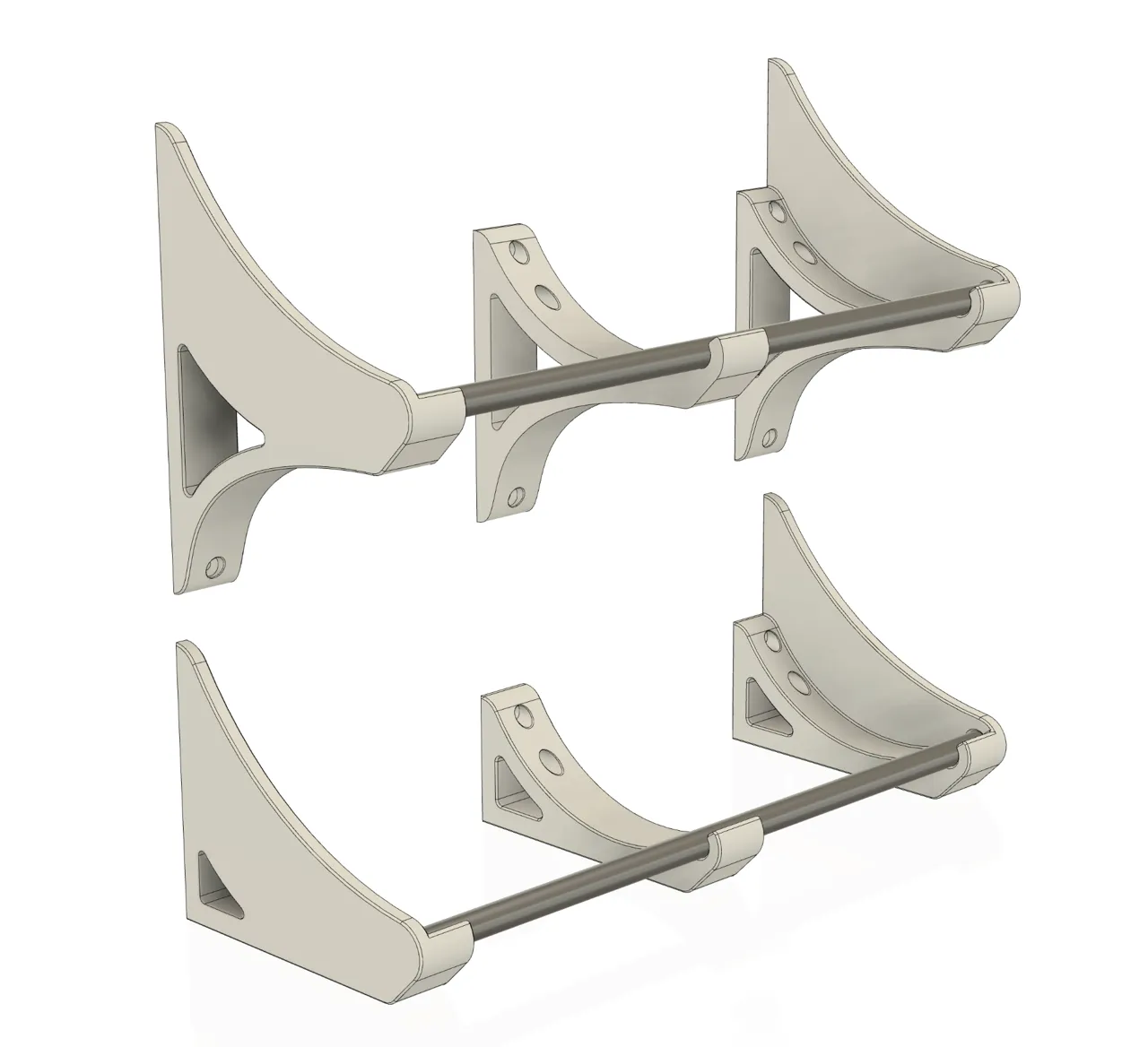 Wall mounted filament spool holder view 2