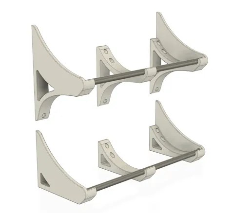 Wall mounted filament spool holder view 2