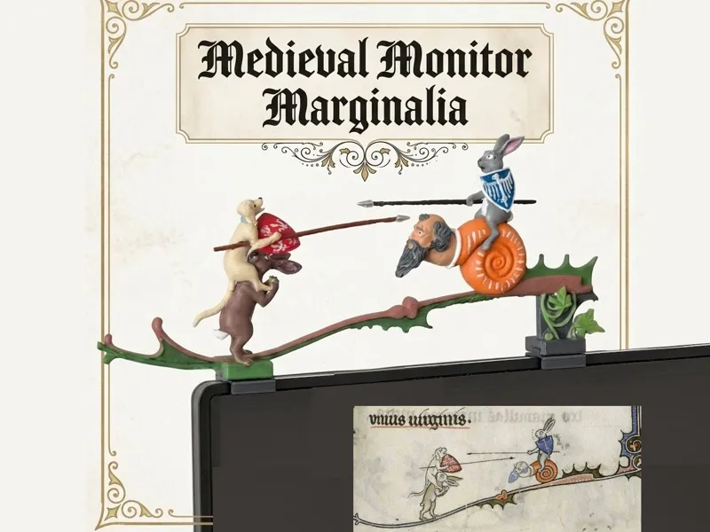 Rabbit vs Dog - Medieval Monitor Marginalia