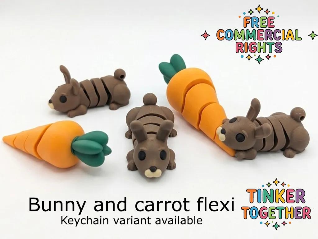 Duo articulé lapin et carotte