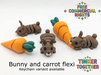 Bunny and carrot flexi - free commercial rights