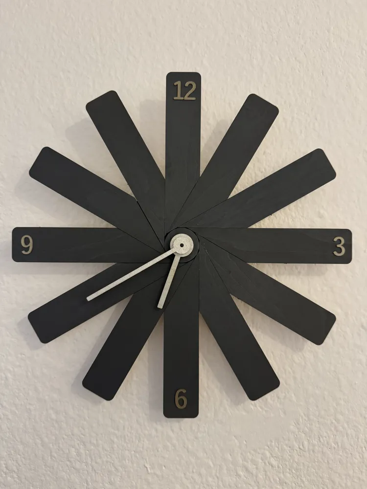 Shutter Clocks Clock digits for twelve shutters wall clock - Free 3D Print Model ...