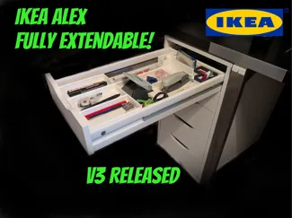 Ikea Alex 70x33 full extension mod small drawer
