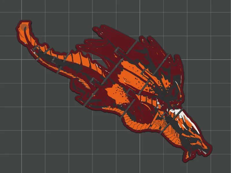 Ninjago Dragon Flexible Keyring