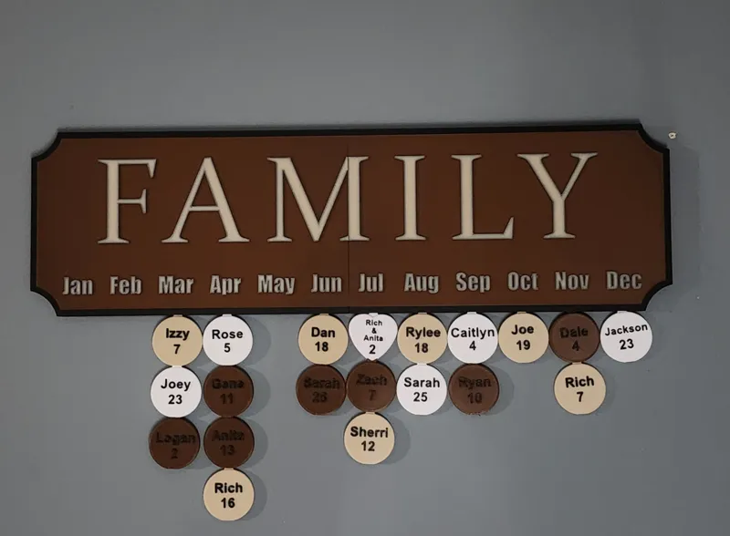 Family Calendar Board