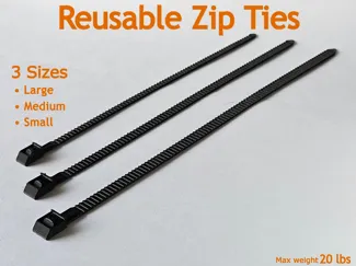Zip Ties. (Reusable)