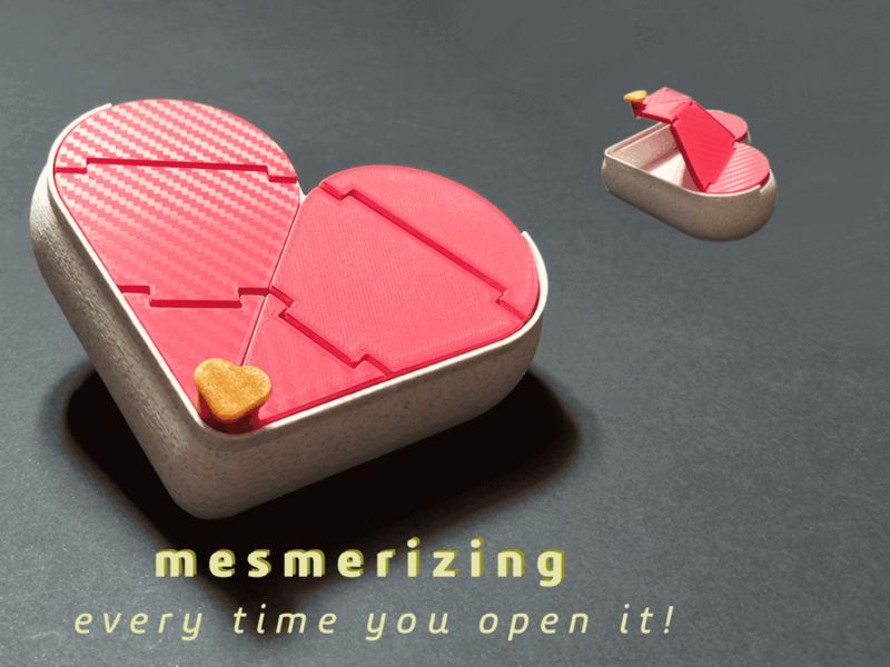 Captivating Heart Box (folding lids)
