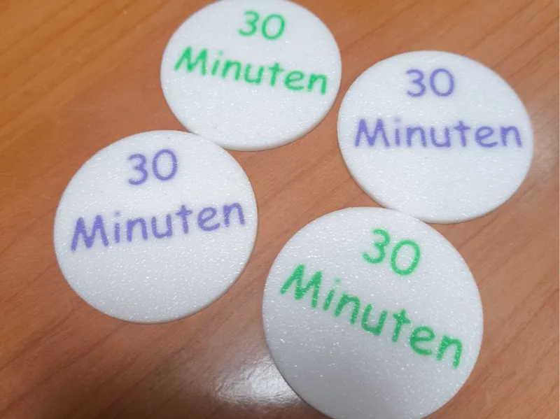 Time Token 5,15,30min & 1 Stunde 38x2mm 