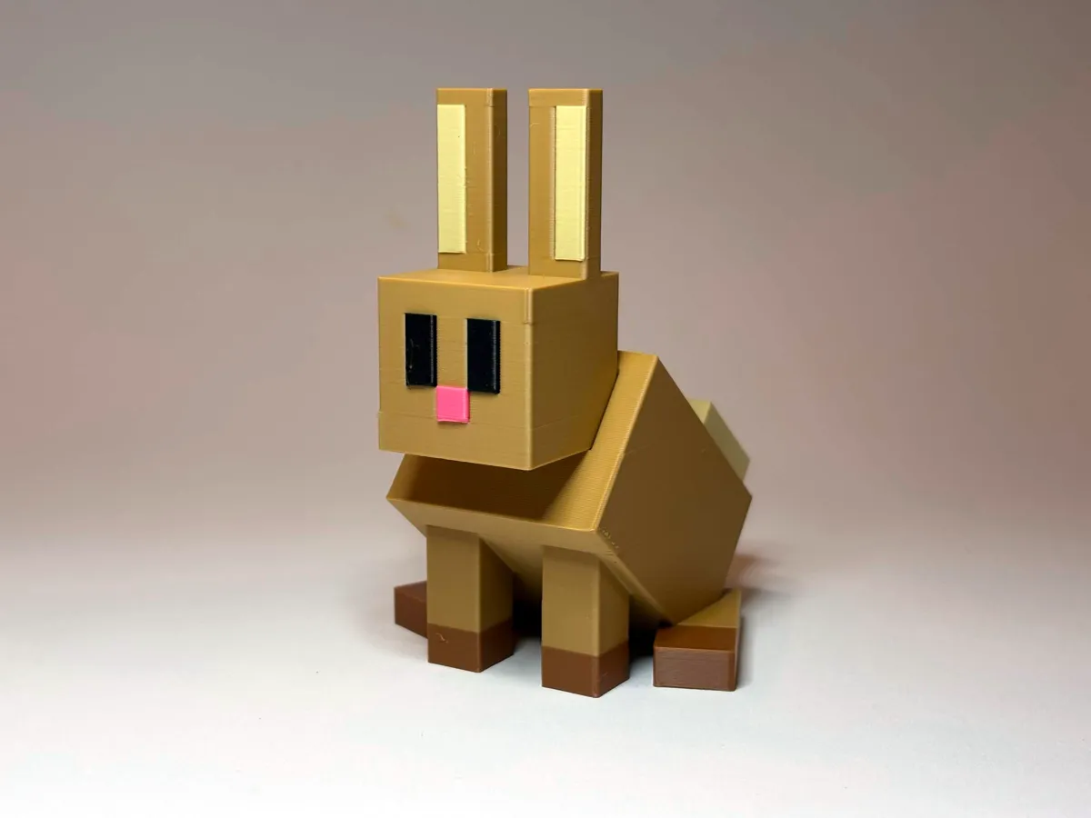 Minecraft Rabbi Template Minecraft Inspired Rabbit - Free 3D Print Model - MakerWorld