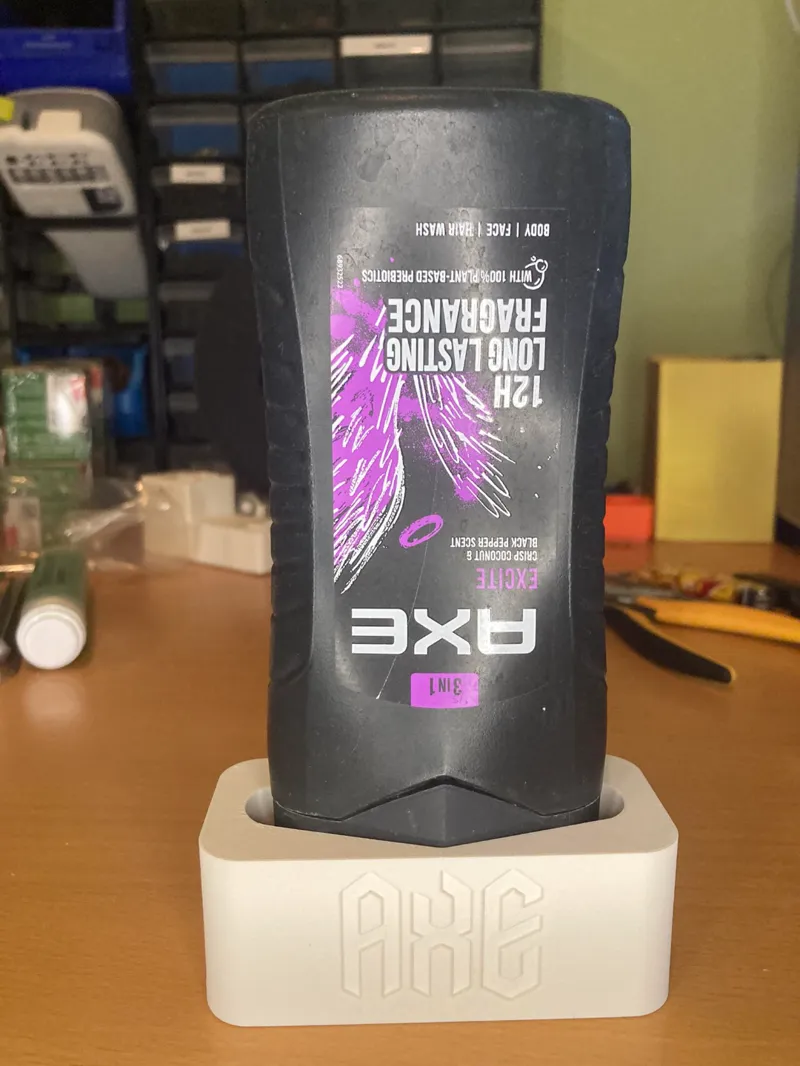 Axe shower gel holder