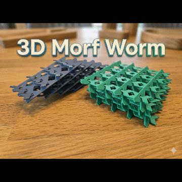 3D Morf Worm Fidget - Print in Place