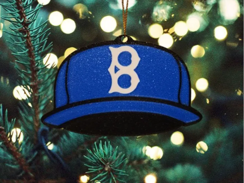 Brooklyn Dodgers Baseball Hat Christmas Ornament