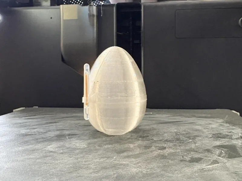 Easter Egg With Fishing Glow Stick Holder 
