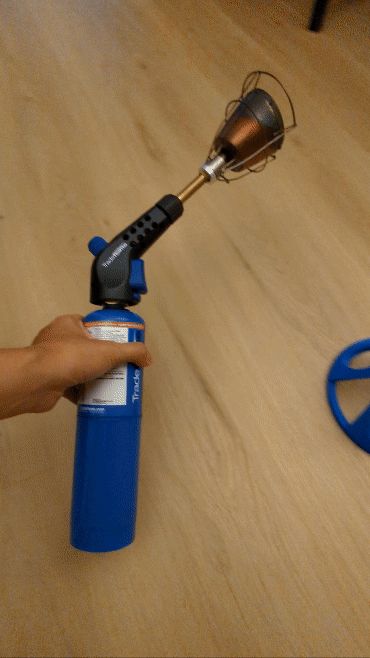 Skinny propane canister tipover prevention holder - 70mm canister compatible