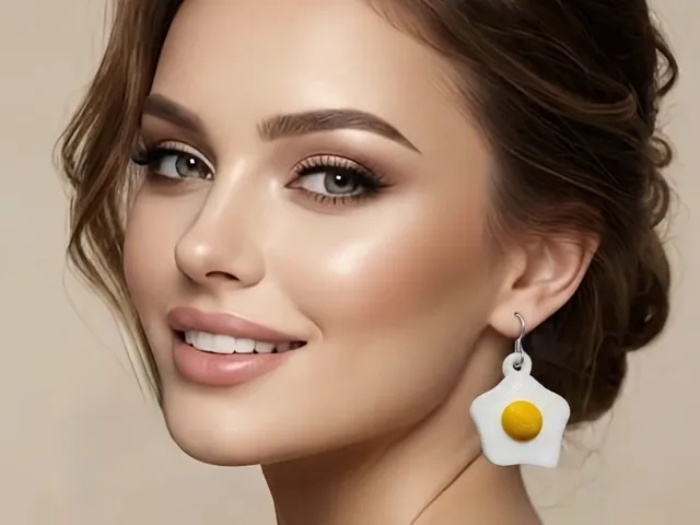 Sunny Side Up Egg Earrings - Cute 3MF Print File