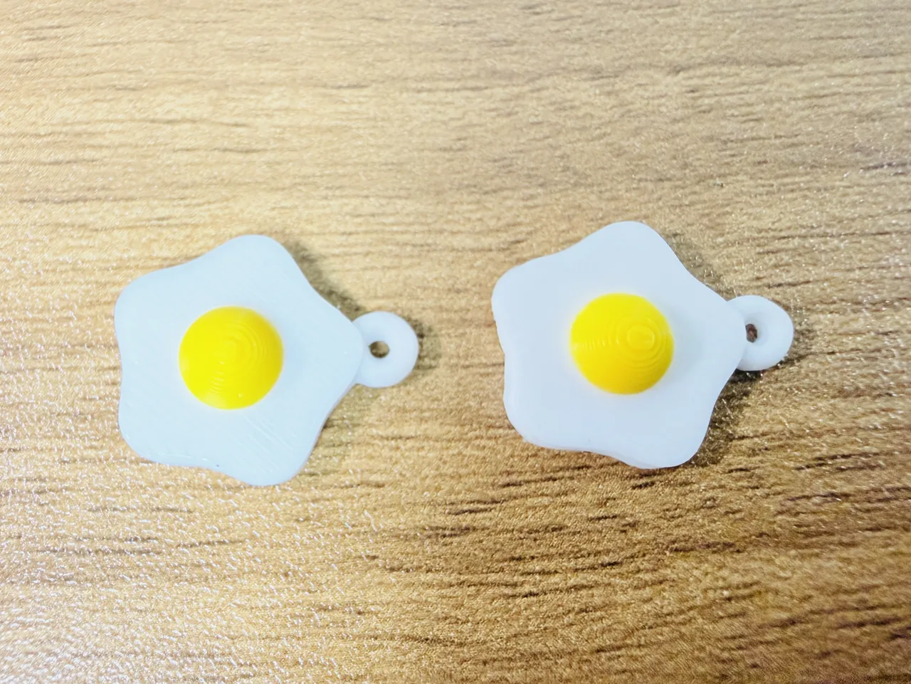 Sunny Side Up Egg Earrings - Cute 3MF Print File view 4