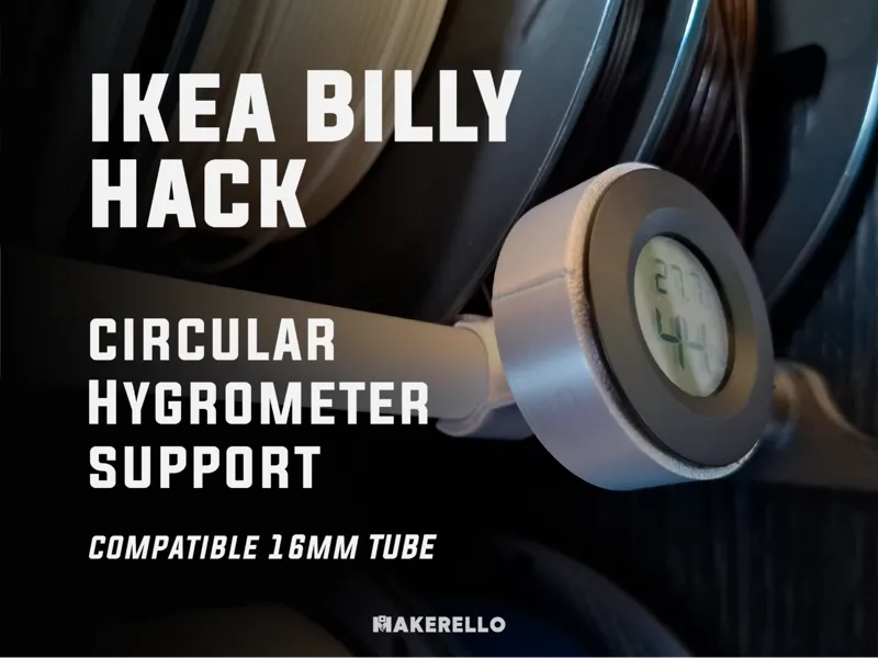IKEA BILLY HACK - Circular Hygrometer Support