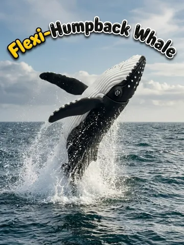 Objeto manipulable: Flexi Humpback Whale – Fidget Toy – Print-in-Place — vista de referencia 2