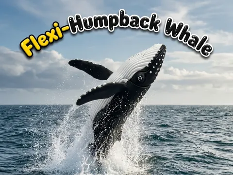 Objeto manipulable: Flexi Humpback Whale – Fidget Toy – Print-in-Place — referencia de MakerWorld
