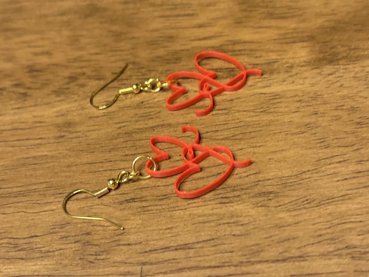 Interlocking Hearts Valentines Earrings view 3