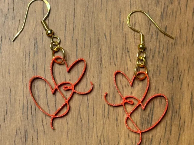 Interlocking Hearts Valentines Earrings