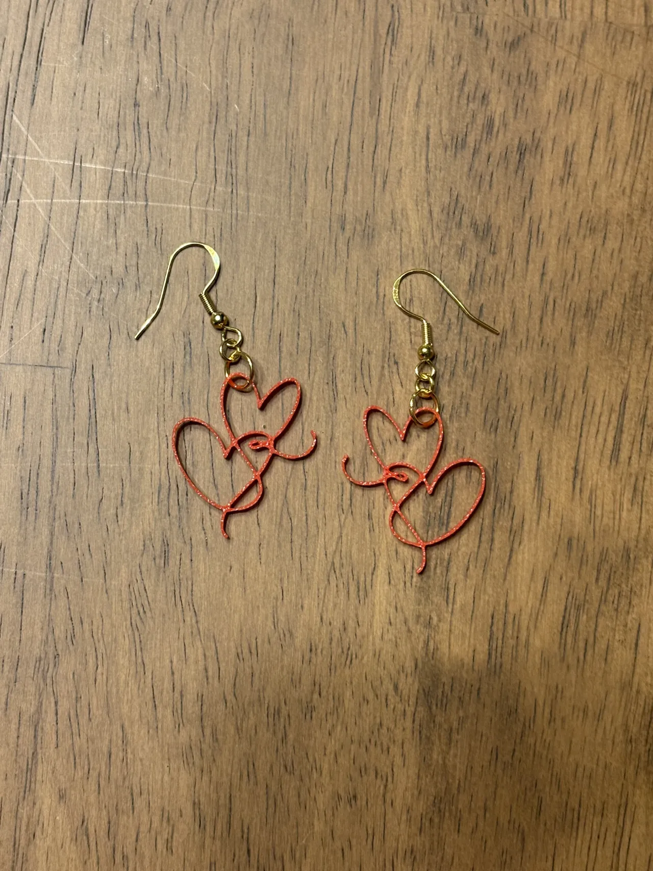 Interlocking Hearts Valentines Earrings view 2